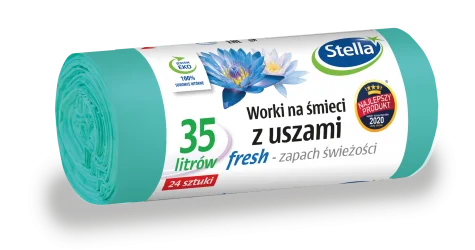 Stella Worki na śmieci z uszami FRESH - świeży zapach 35L 24szt