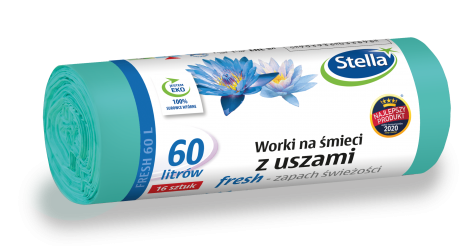 Stella Worki na śmieci z uszami FRESH - świeży zapach 60L 16szt