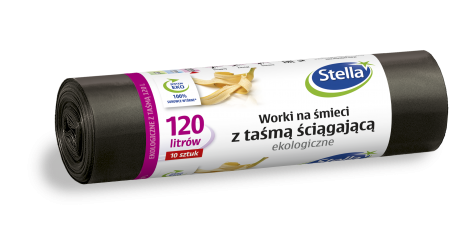 Worki na śmieci z taśmą ściągającą EKOLOGICZNE 120L