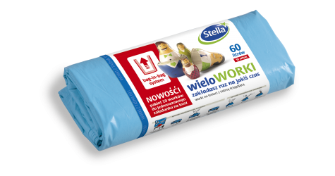 wieloWORKI na śmieci z taśmą ściągającą 60L 10szt