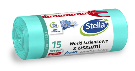 Stella Worki łazienkowe z uszami FRESH - o świeżym zapachu 15L 30szt