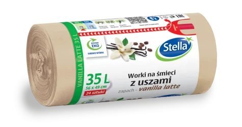 Stella Worki na śmieci z uszami - zapach vanilla latte 35L 24szt