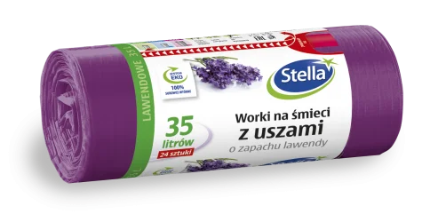 Stella Worki na śmieci z uszami - zapach LAWENDY 35L 24szt
