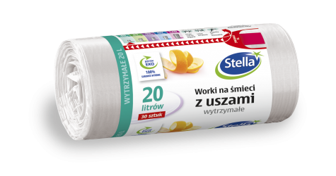 Stella Worki na śmieci z uszami WYTRZYMAŁE 20L 30szt białe