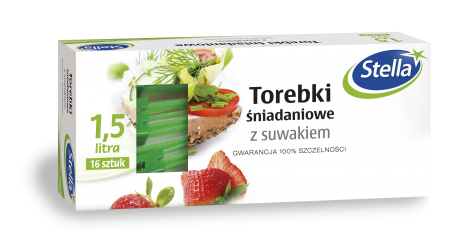 Torebki śniadaniowe z suwakiem 1,5L 16szt box